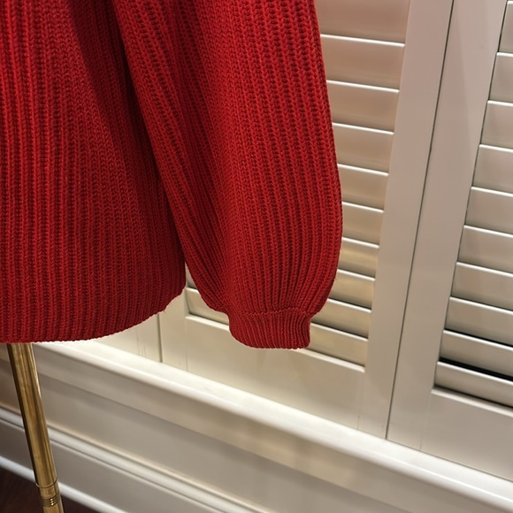 Tuckernuck Red Ruffle Neck Sweater - Picture 3 of 6